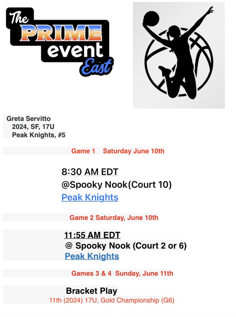 My schedule for this weekend at Spooky Nook!