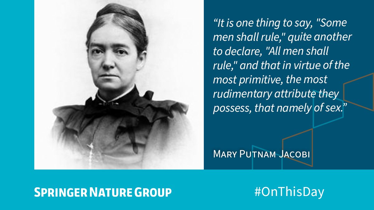 “It is one thing to say, "Some men shall rule," quite another to declare, "All men shall rule," and that in virtue of the most primitive, the most rudimentary attribute they possess, that namely of sex.” Quote from Mary Putnam Jacobi