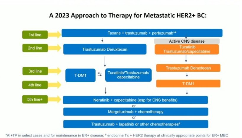 Treatment algorithms in mBC👇

From the #ASCO23 and #ESMOBreast23 presentations

HR+/HER2- by Dr. @StoverLab
HER2+ by Dr. Shanu Modi

@OncoAlert