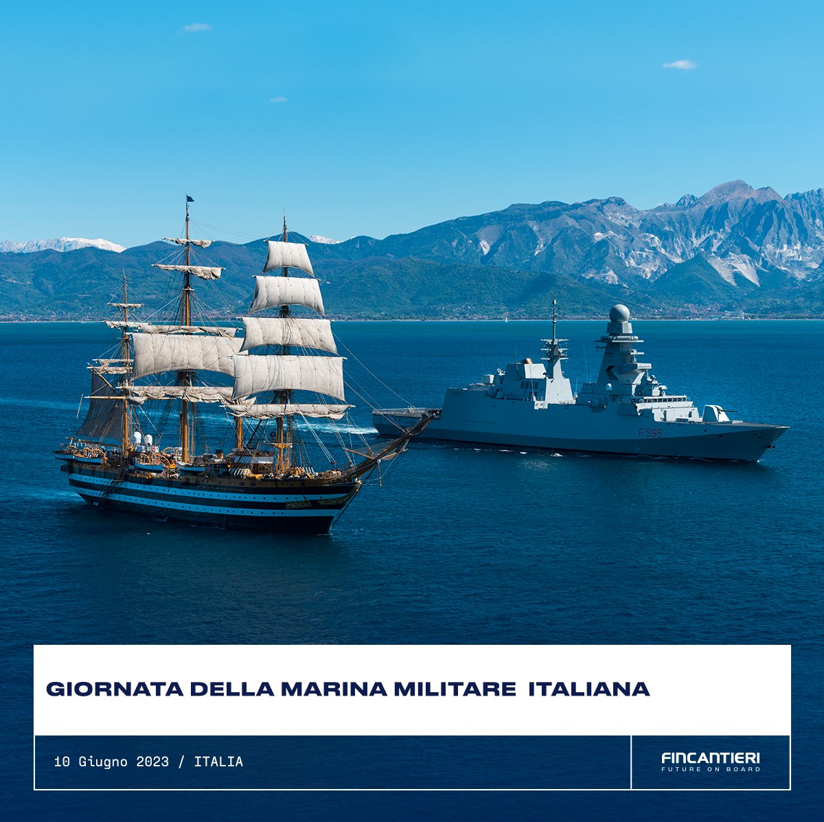 Fincantieri's tweet photo. Auguri @ItalianNavy!
Celebriamo anche noi la #GiornatadellaMarina e l’amicizia storica che ci lega. Una collaborazione, da sempre, nel nome delle competenze, della tradizione e dell’innovazione.

#Fincantieri
#FutureOnBoard https://t.co/DJqWBQdoUf