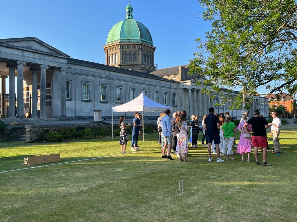 HbyParentsAssoc's tweet photo. Another HPA fun filled evening last night - croquet on Terrace in the sunshine ☀️  well done to all involved @EdmonstoneHouse @AlbansHouseUK https://t.co/dGIcfQh1z1