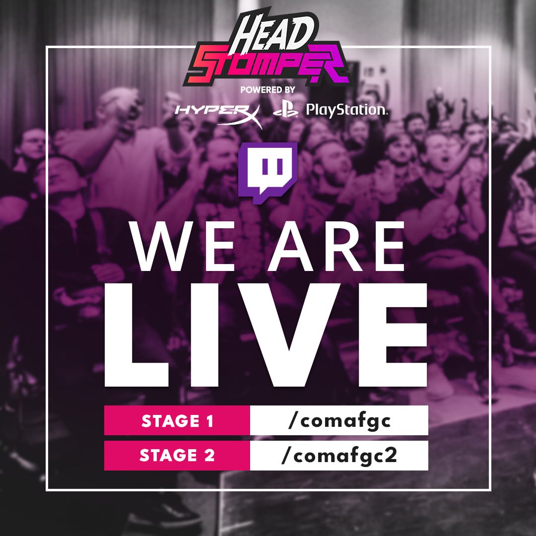 WE ARE LIVE!!!
Let’s go Headstomper 2023!

twitch.tv/comafgc
twitch.tv/comafgc2