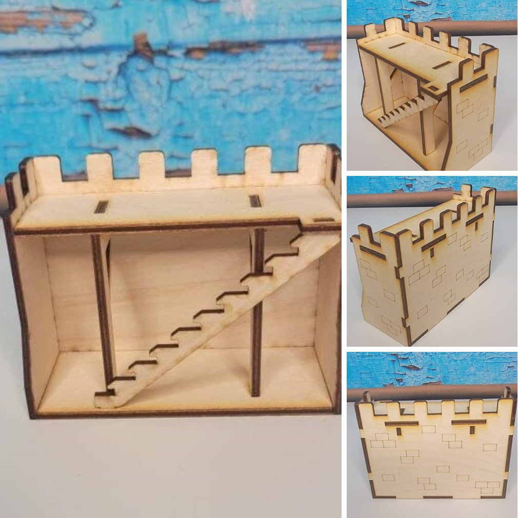 Castle Wall Short - Miniature Castle - DND Accessories etsy.me/3u6K58A <a href="/etsymktgtool/">Etsy Marketing Tools</a>