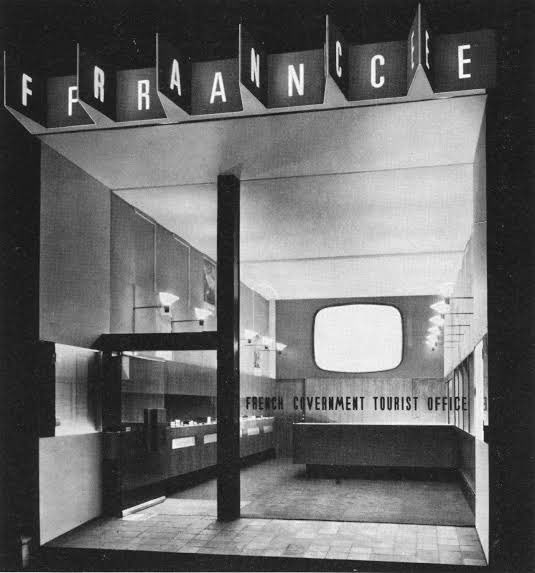 New favourite signage French Government Tourist Office in London, 1962. Charlotte Perriand and Ernő Goldfinger