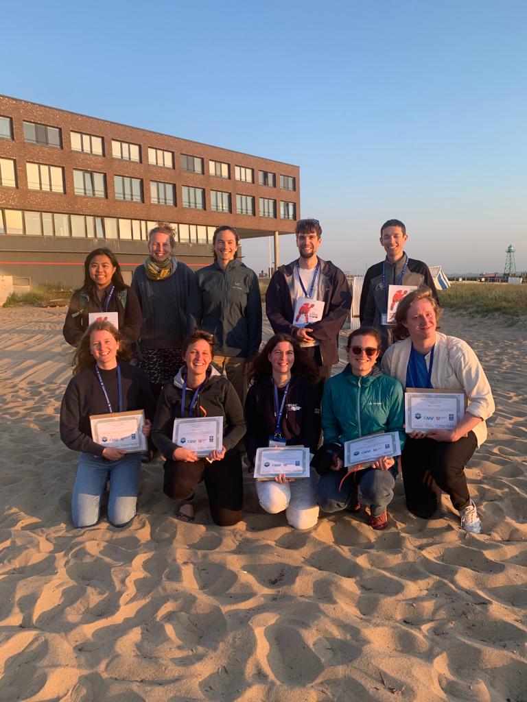 Contratulation: winners of the presentation awards at #IGSseaice: D. Krampe, M. E. Richter, M. Bach, I. Glissenaar, M. Muchow, M. K. Stolla. Honorable mention of J. Rückert, E. R. Fedders, J.F. Chen, C. Wyburn-Powell, N. Day, J. Dörr, and A. Mchedlishvili <a href="/igsoc/">Int. Glaciol. Soc.</a>
📸Amy L. Richman