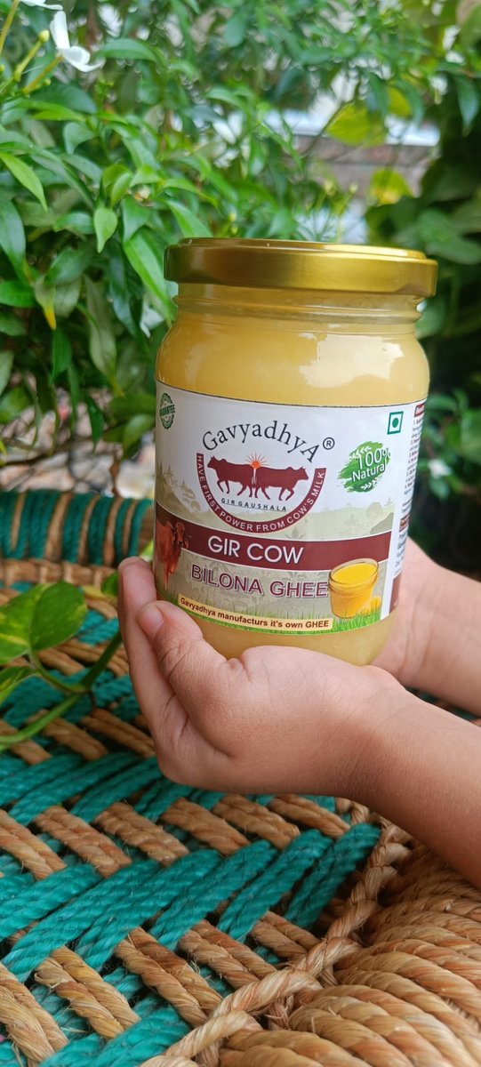 This jar of gir cow ghee is perfect for your everyday cooking needs, religious rituals and more.