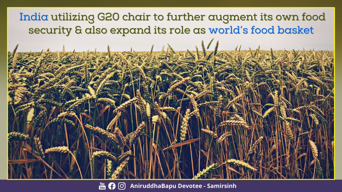 After successfully hosting G20 chief agri scientists meeting, India to hold G20 #Agriculture Ministers’ meet in Hyderabad. In the run-up to the meet, India recently unveiled:
– ₹1 lakh crore programme to create world’s largest #GrainStorage capacity
– Increase to ‘Minimum…