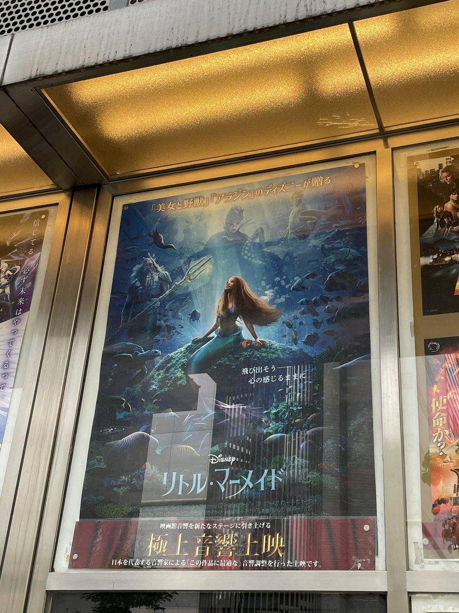 green_verbena's tweet photo. 「リトルマーメイド」観てきた。予想していたほどの違和感はなく、楽曲歌唱は素晴らしいしストーリーも良くて最後はほろり。ただ多様性の解釈や実写化の是非以前の話で、もう少し表情豊かで魅力的な演技ができるアリエル役者さんだったらよかったなぁと。それとトリトンアースラグリムスビー最高。 https://t.co/OBJ9rx2jul