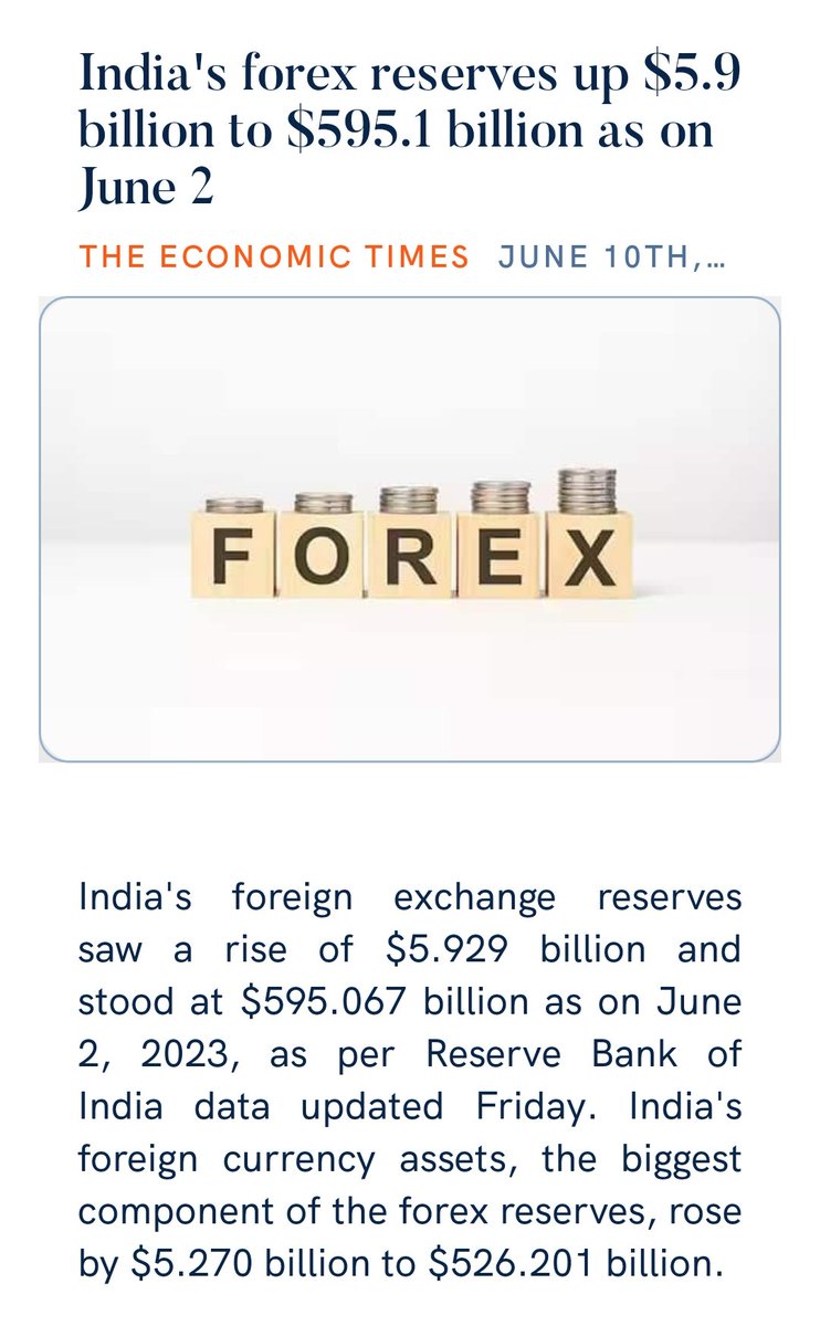 General Vijay Kumar Singh on Twitter: 'India's forex reserves up $5.9 ...