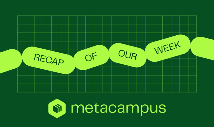 MetacampusAI's tweet photo. Recap of our Week!💫
🔎Discover the latest on #MetacampusHub:
▶️ Join us to watch and rewatch the content about: #DigitalIdentity #CivicEngagement #VirtualFashion #Tokenomics #Brands #Web3
Expand your knowledge at your own pace.
#OngoingLearning #DigitalSkills https://t.co/TVNrup0oUF