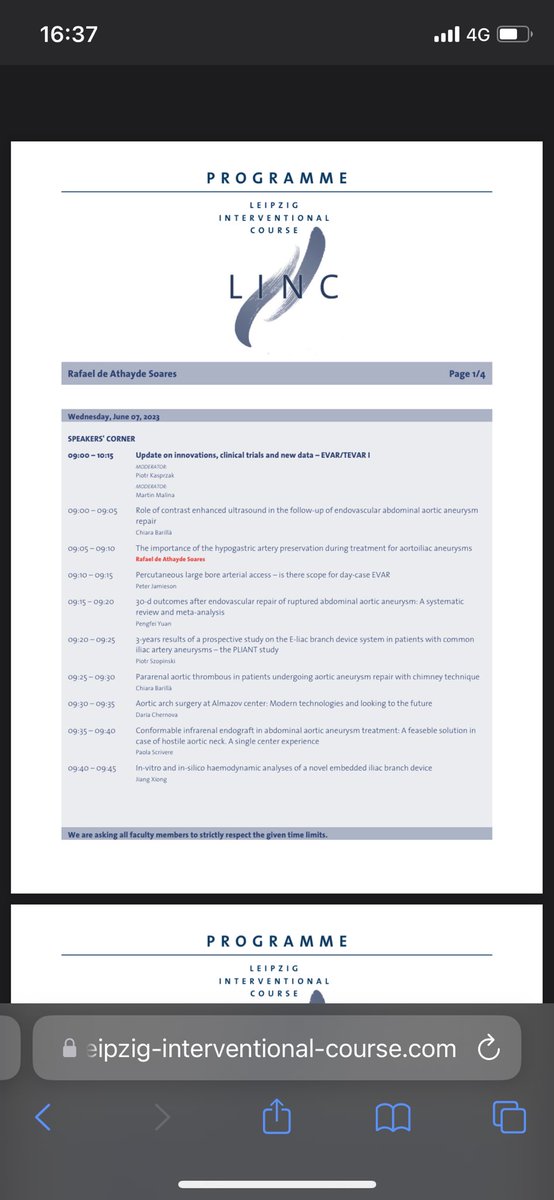 AthaydeSoares's tweet photo. LINC 2023, Leipzig, Germany. Honored and grateful to the Lord to participate at this important event with 3 lectures. #endovasculartherapy #endovascularsurgery⚡️💉 #linc2033 #vasculariamspe #vascularsurgery https://t.co/7TQBa3atqk