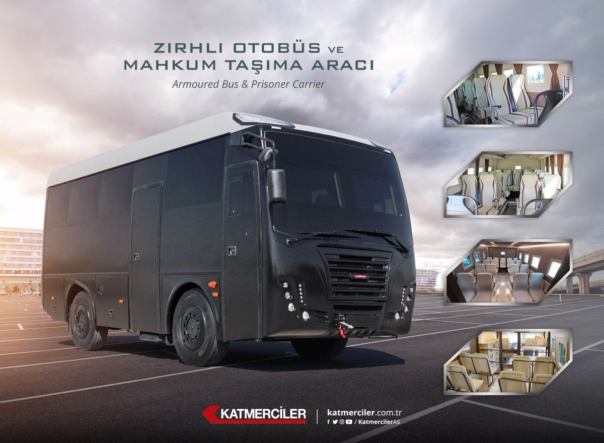 KatmercilerAS's tweet photo. Zırhlı Otobüs ve Mahkum Taşıma Aracı / Armoured Bus & Prisoner Carrier

#zırhlıotobüs #armouredbus #prisonercarrier #savunma #4x4 #defence #military #armoredvehicle #securityvehicles #armouredvehicle #military #millisavunma #Türksavunmasanayii #Turkishdefence #securityvehicles #defence #defenceindustry