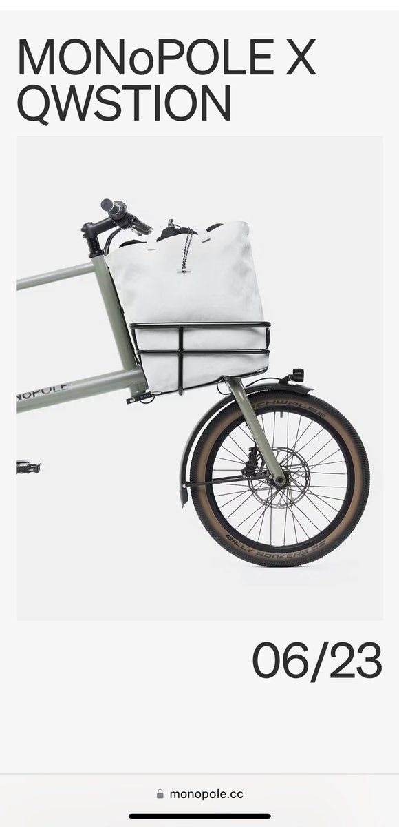 New carrier e-bike MONoPOLE and Bananatex®️ bag creator QWSTION collaborate in a vision for sustainable, functional and stylish solutions to impact the world of urban mobility. #collaboration #monopole #qwstion #bananatex #urbanbike #minimiseourhumanfootprint