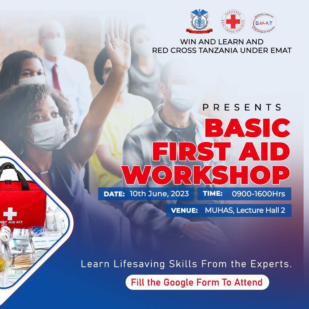 17th win and learn academic event is accompanied by a basic first aid workshop and are all happening now at Muhimbili university of health and allied science. 
#innovateforhealth