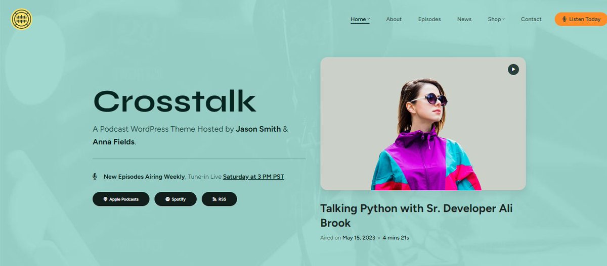 About Crosstalk WordPress Theme Crosstalk WordPress Theme is an easy-to-use Podcasting WordPress Theme. When purchasing this theme, you will receive a detailed help file along with advanced features like RSS Feeds and a Drag & Drop Page Builder. #audi themesgear.com/crosstalk-word…