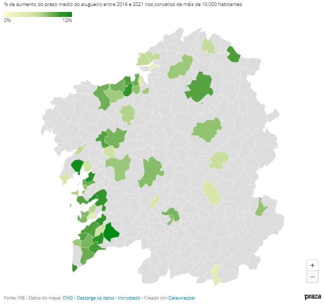 prazapublica's tweet image. 📈🏘️DATOS | En 2021, o prezo medio dos alugueiros incrementouse un 2% en Galicia, catro décimas por riba da media do Estado (1,6%) praza.gal/economia/ponte…