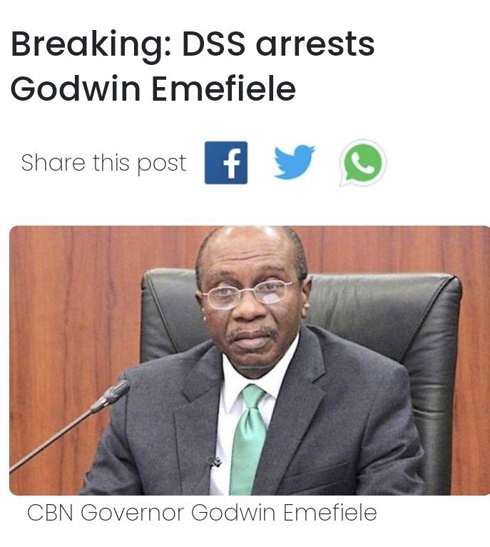 A one time most Powerful CBN Banker

Used by the Establishment 
Frustrated the masses
And abandoned in the cold

With no one at all to speak for or cover his shame

If you must be anything at all
Be WISE
Don’t be an Emefiele
