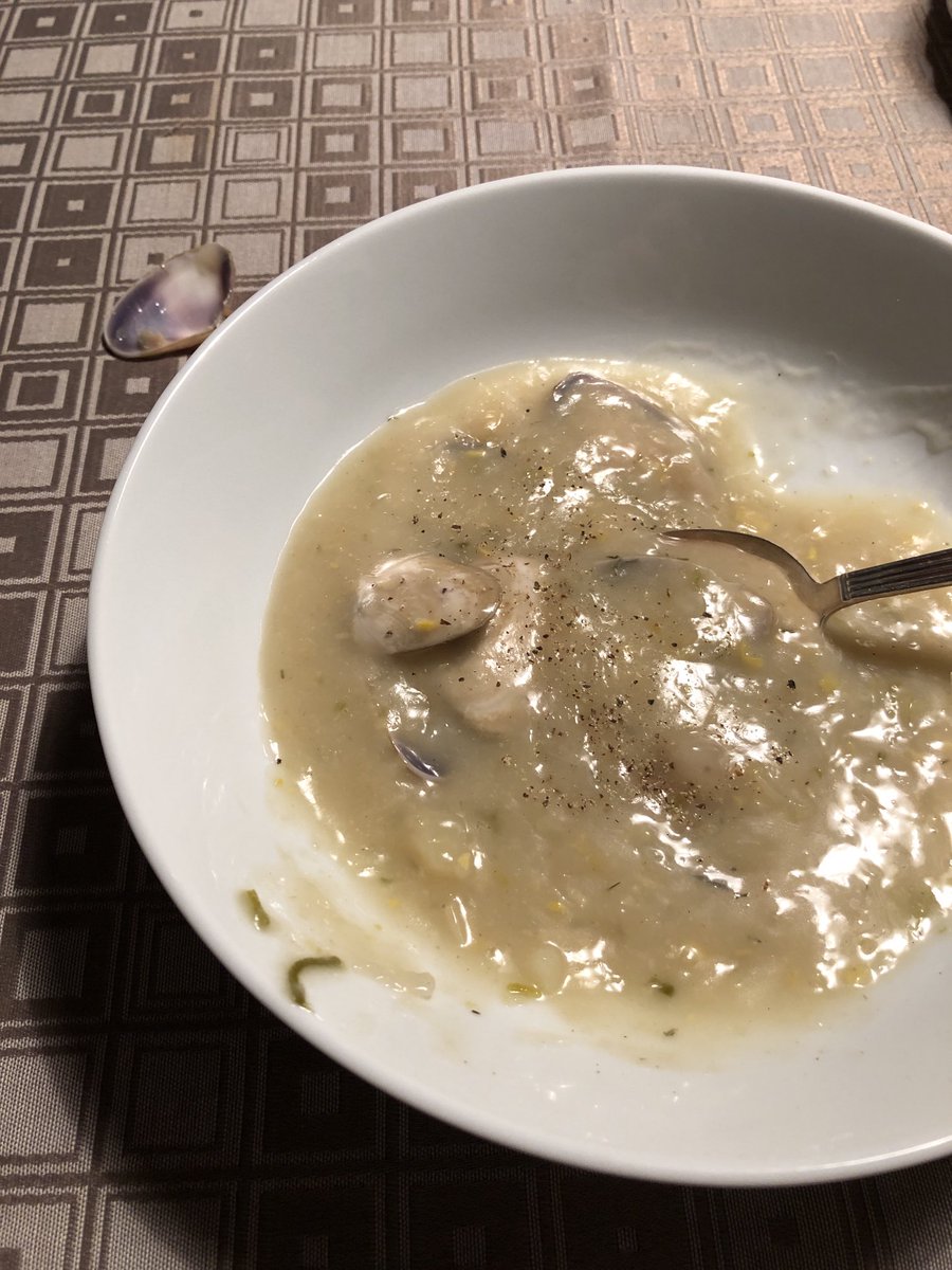 TarynAnne5's tweet image. And #Whatsfordinner #Clamchowder (soup) for something different ..