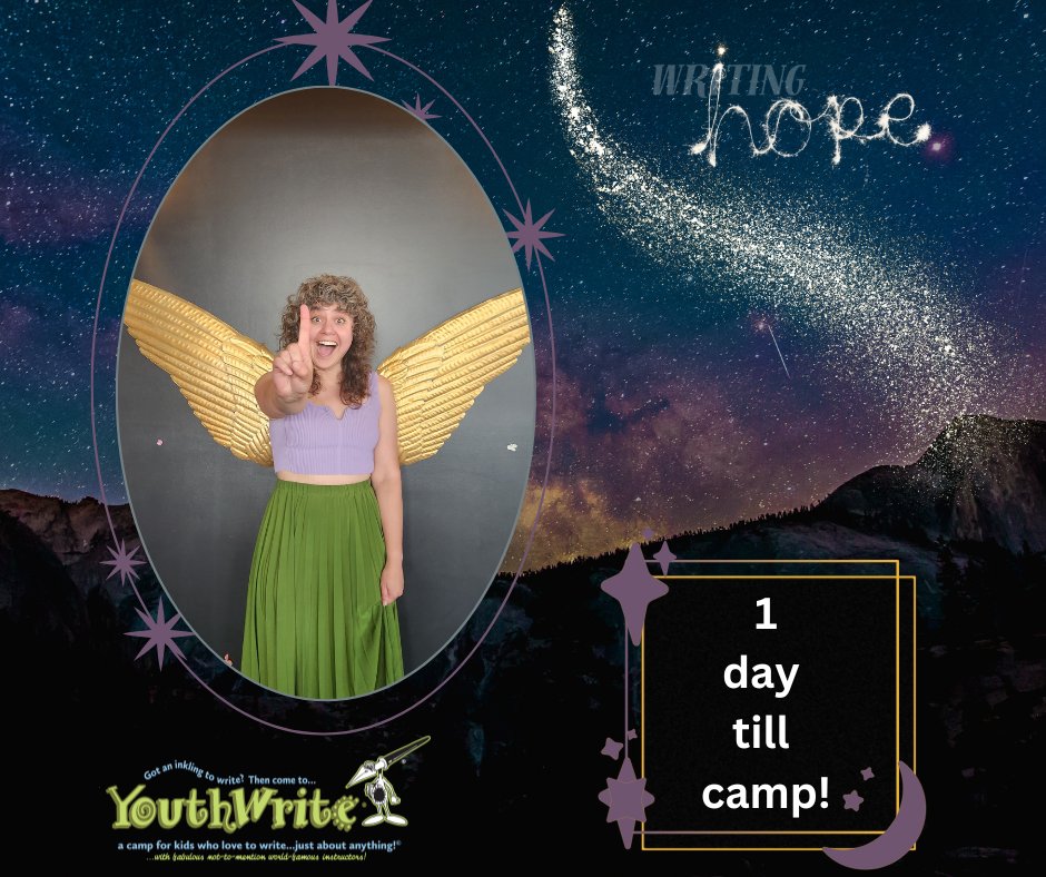 YouthWrite's tweet photo. Anna is super eager to tell you that we have ONE MORE DAY✨☀️

#YouthWrite #YoungWriters #WritingCamp #YoungWritersCamp #YouthWriters #Edmonton #Calgary #RedDeer #Lethbridge #GrandePrairie #Yeg #Yyc #Yqf #Yql #Yqu https://t.co/HdC0p3nxGm