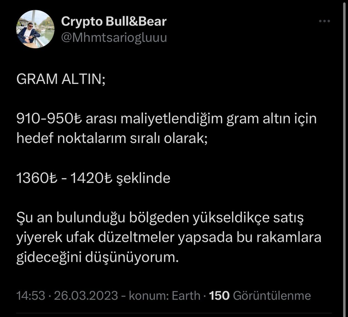 Gram altın hedef tamam 👍👊 Değerlendirenlere afiyet olsun