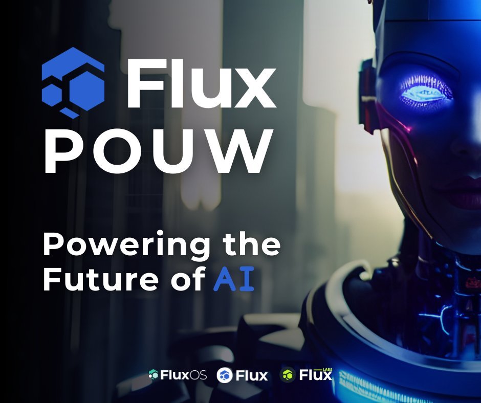 💡O futuro da #InteligenciaArtificial é mais brilhante com a revolucionária #tecnologia #PoUW da rede $Flux! Ao combinar o poder da #IA e #blockchain, @RunOnFlux está definido para remodelar o cenário da IA, oferecendo eficiência e sustentabilidade incomparáveis.