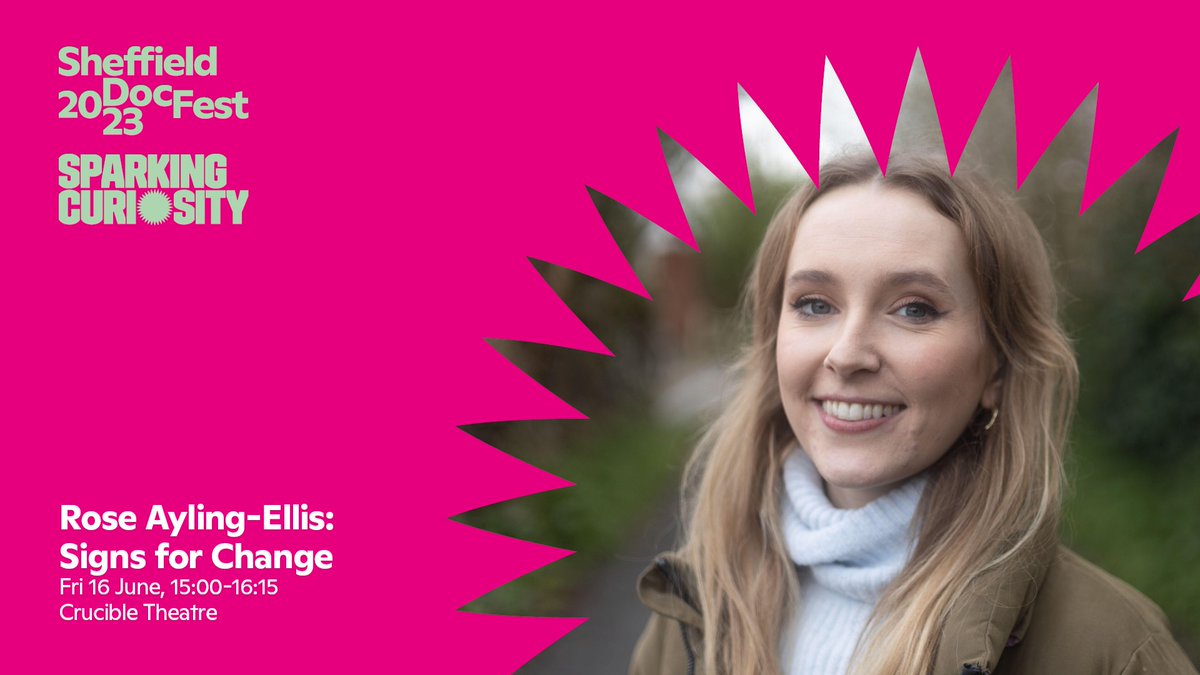 We can't wait to welcome Actor &amp; <a href="/bbcstrictly/">BBC Strictly ✨</a> 2021 winner @RoseAylingEllis at #SheffDocFest2023💥😍

Unpack the process of making Rose’s upcoming <a href="/BBC/">BBC</a> documentary Signs For Change w/ Rose &amp; the Rogan Productions documentary team on 16 June → bit.ly/3Wdaw8H