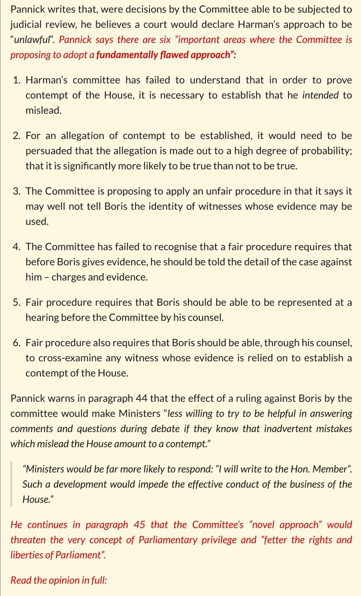 Colin00007's tweet photo. This is Lord Pannick KC legal opinion of the Kangaroo court https://t.co/JLie7xfJHc