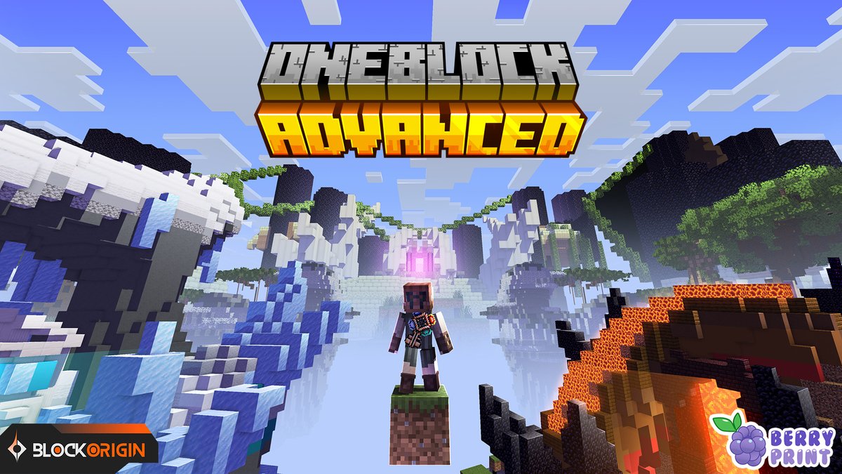 BlockOriginCo's tweet image. One Block Advanced: like never before! Gather resources, unlock new realms, defeat elemental bosses, and try to survive in a hardcore environment!   

+6 unique realms to conquer!  
+Epic boss fights!

One Block Advanced is out now on the #Minecraft Marketplace!