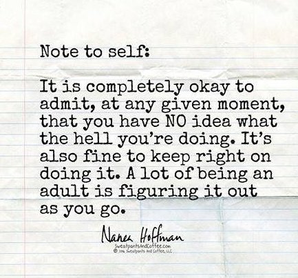 Really most of us are just winging it, &amp; that's completely OK ✨️ 

#thoughtoftheday #SaturdayMorning