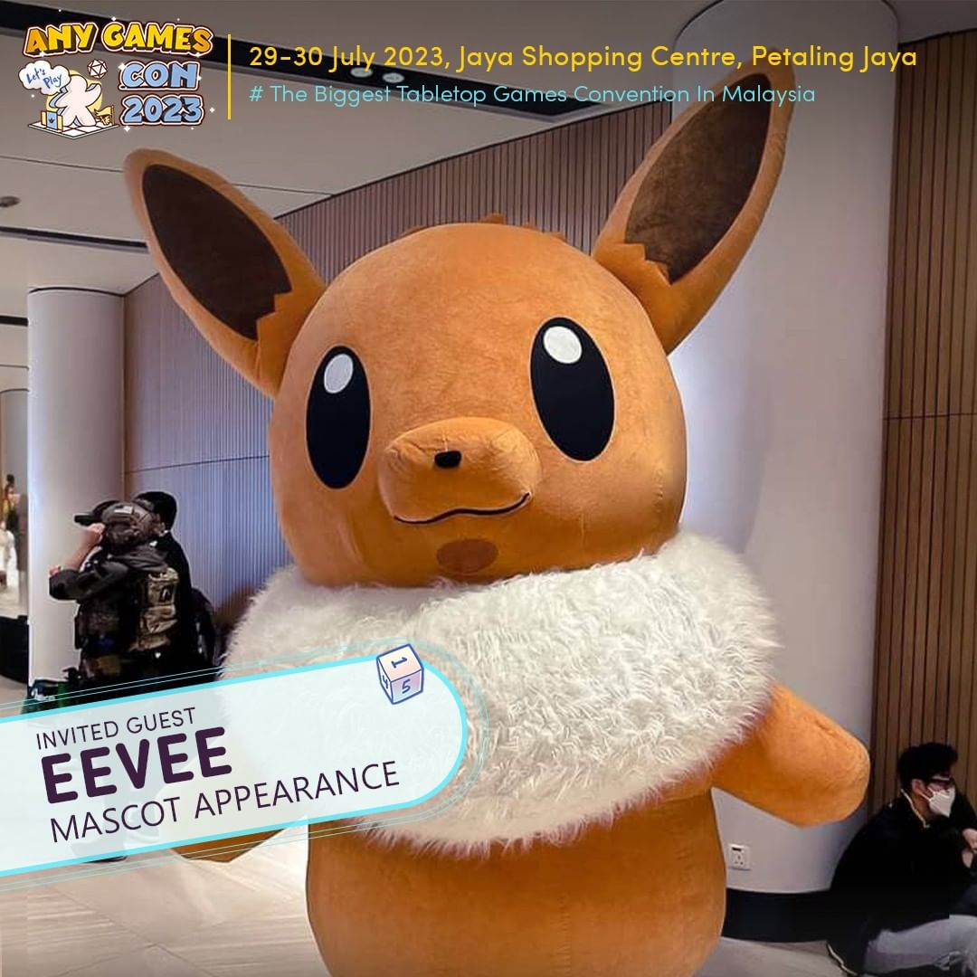 AnyGameFun's tweet photo. [Guest Announcement ✦ EEVEE]
Eevee will be appear at #AnyGamesCon2023

🌟Don't miss this opportunity to give eevee a BIG hug at Any Games Con 2023 🎉✨

📋Any Games Con 2023 📋
📅 Date: ​ 29 - 30 July 2023
📍 Venue: Jaya Shopping Centre, PJ https://t.co/lszMgU0R23