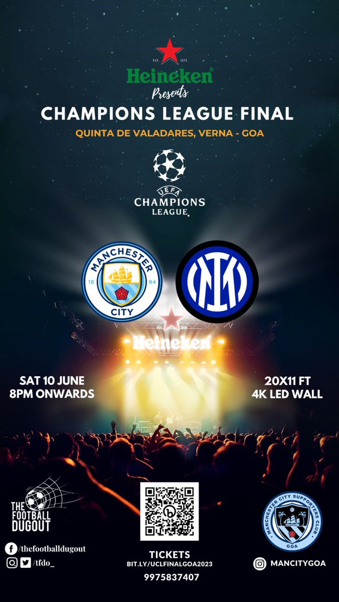 conradbeckham's tweet photo. The best of the best set up on the ultimate stage in #Goa 🍾

#TFDO x #UCLFinal x #HeinekenExperience

Ticket 🎟️- https://t.co/px2aOyIIYK https://t.co/xXibxCgmEq
