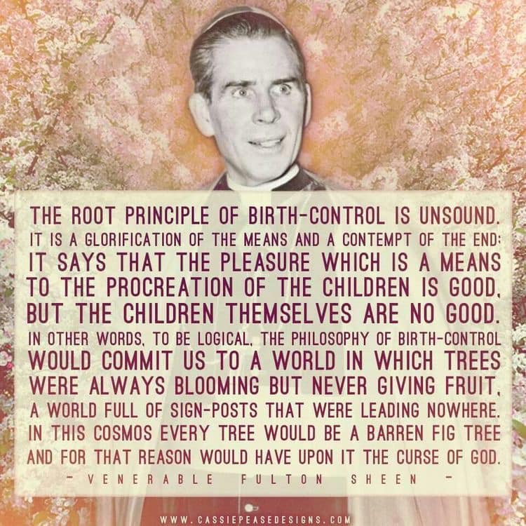 🙏rosary Army🇺🇸🙏🇺🇸 On Twitter Archbishop Fulton Sheen On Birth Control “the Root Principle Of