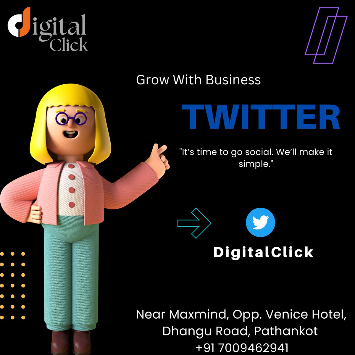 DigitalClick4u's tweet image. “Live in the unlimited sky, With Social Media.” Promote your business through Twitter Marketing!!!
We deal in all kind of online promotional services, Contact us: Digital Click: +91 7009762941

#Digitalclick #Twittermarketing #socialmediamanagement #socialmediamarketing #social