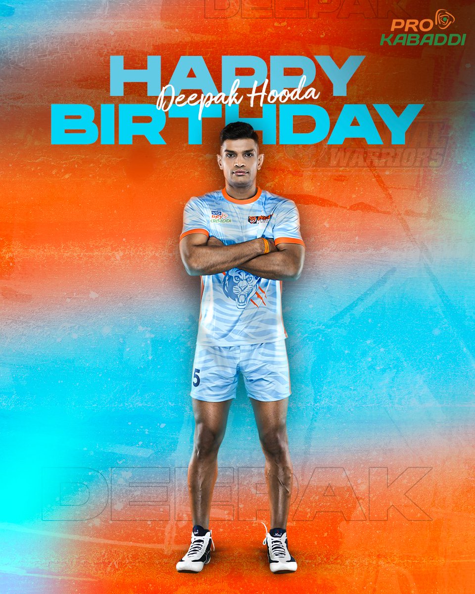 All good in the 𝘩𝘰𝘰𝘥 when he's around 😎

We wish Deepak Niwas Hooda a very #HappyBirthday 🥳

#ProKabaddi #DeepakHooda #BengalWarriors