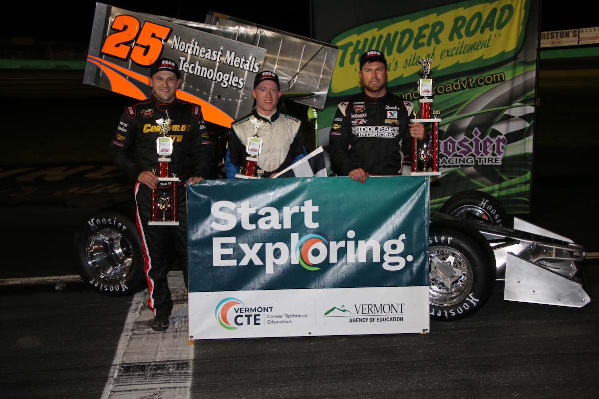 RaceDayCT on Twitter: "The New England Supermodified Series podium of