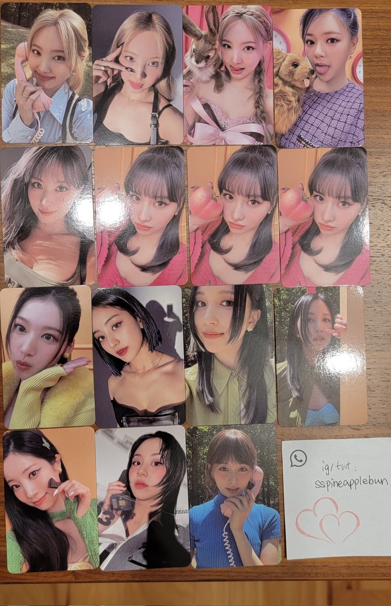 sspineapplebun's tweet photo. WTT/WTS

Have: first slide
Want: second slide or $4 per pc or selected ready to be pc (please just offer)

US only for trade, WW for sell

#twicetrade #twicewtt #twicewts #twicephotocard @twicetradeusa @TWICE_trades @ggsellandtrade @kpoptradeusa https://t.co/dQfXi1O6nv