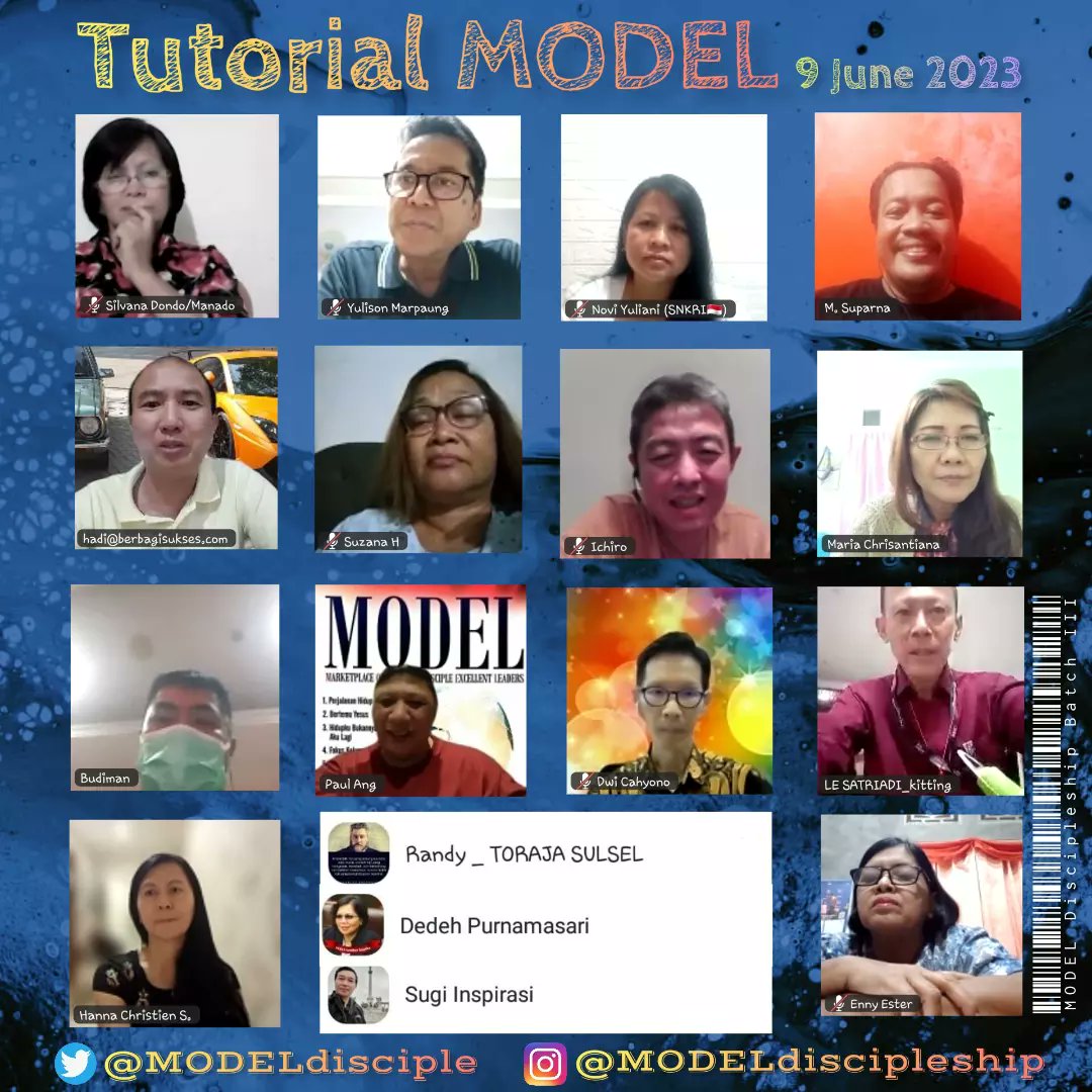 MODELdisciple's tweet photo. 1st Week -> 9 June 2023
• #DiscipleOfTheWeek •
🎂 Mr. #IchiroHarijanto 🎁
• #RunnerUp •
🎂 Mrs. #MariaChrisantiana 🎁

🎉Congratulations 👏👏

#MODELdiscipleship https://t.co/ChYHp2o133