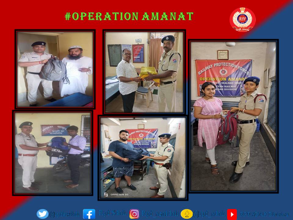 Recovered articles valued Rs.14,850/-.... returned to rightful owners.... #OperationAmanat @RPF_INDIA @ErRpf @rpfersdah