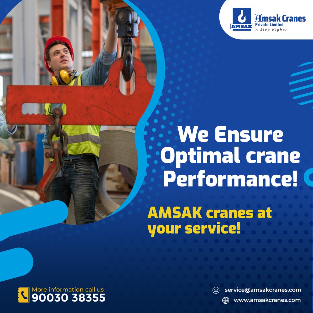 AmsakLtd's tweet photo. Optimize crane performance with our professional #AMSAK crane service &amp; maintenance. Trust our experts for safety, efficiency, and extended lifespan.

Contact us @ 9003038355 / https://t.co/6yoIX0Iq5K

#EOTcrane #manufacturing #Maintenance #craneservice #eot #design #experience https://t.co/gqB3NeBxJi