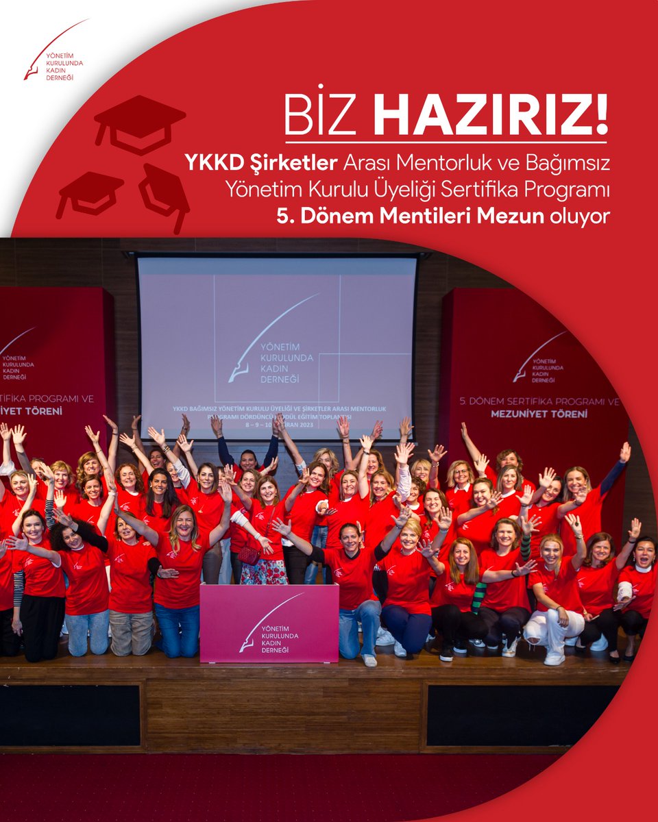 BİZ HAZIRIZ! YKKD Şirketler Arası Mentorluk ve Bağımsız Yönetim Kurulu Üyeliği Sertifika Programı 5. Dönem Mezunlarını Bugün Veriyor!
#ykkdmezuniyettoreni #bizhazırız
#BirlikteKazanabiliriz #YönetimKurulundaKadın #YönetimKurulundaKadınDerneği