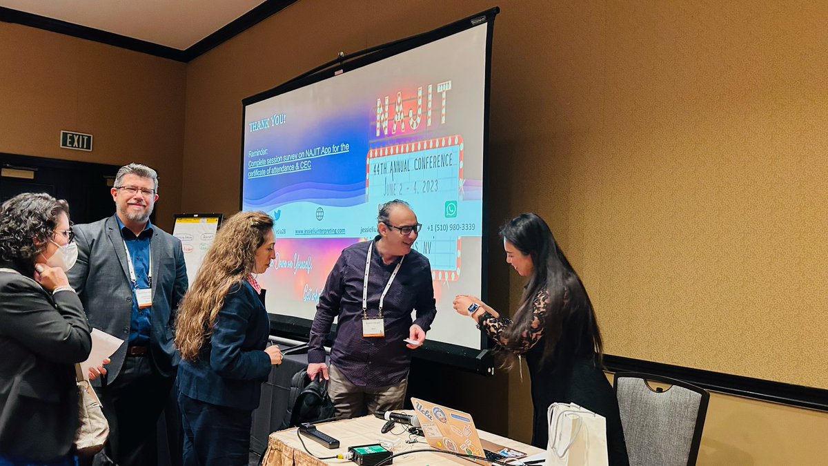 At #NAJIT2023 I spoke about the stressful situation being the “check interpreter” or the “checked interpreter” in a legal proceeding. It was well-received I think. I also want to thank those who indulged my cheesy “apple” joke.