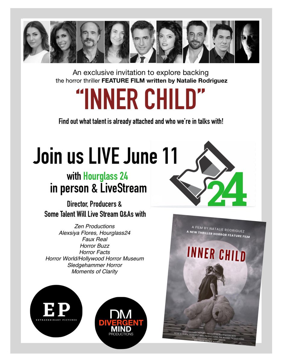 LINEUP FOR THIS SUNDAY’s LIVE STREAM EVENT 🙌😱

Check it out ⬇️⬇️⬇️

9:30 AM - 9:55 AM pst (Don Sahan and director, writer, producer, <a href="/NatChrisRod/">Natalie Rodriguez</a>) 

10:00 AM - 10:25 AM pst (Erin Carlson from Hourglass24 and executive producer, <a href="/banishedcougar/">Peter M. Olsen</a>) 

(THREAD 1)