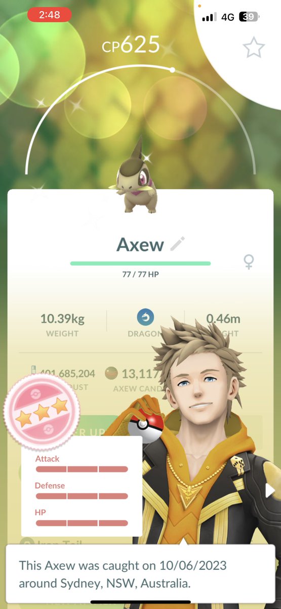 SHUNDO AXEW LET’S GO!!!!!! 😭 💯 ✨

#PokemonGO