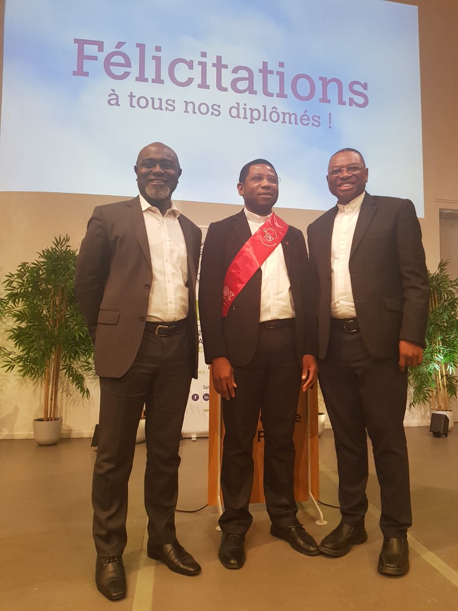 csspnigeria's tweet photo. Celebrating our Success: Big congrats to our beloved confrere, Fr. #Chimaobi #Emefu CSSp, who was yesterday in France awarded & presented with his PhD in Canon Law. In attendance was Fr. Bede ỤkwụijeCSSp & a host of friends& wellwishers. @US_Spiritans @duqedu #ProudlySpiritan https://t.co/8UXxhrzE3X