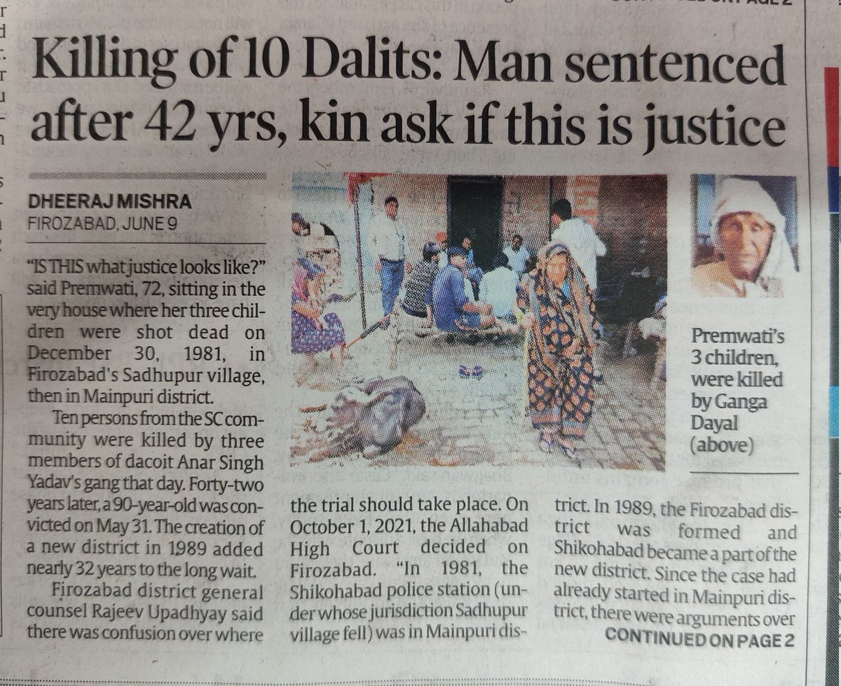 ScottishPsycop2's tweet photo. Justice delayed is Justice Denied !
#Dalits #Crimeagainstdalits #Firozabad #Yadav
@ambedkariteIND @dalitdesk @DalitTime @ProfRavikantK @yadavakhilesh @bspindia @Mayawati @Bhimarmy_BEM https://t.co/QT8vYACyZV