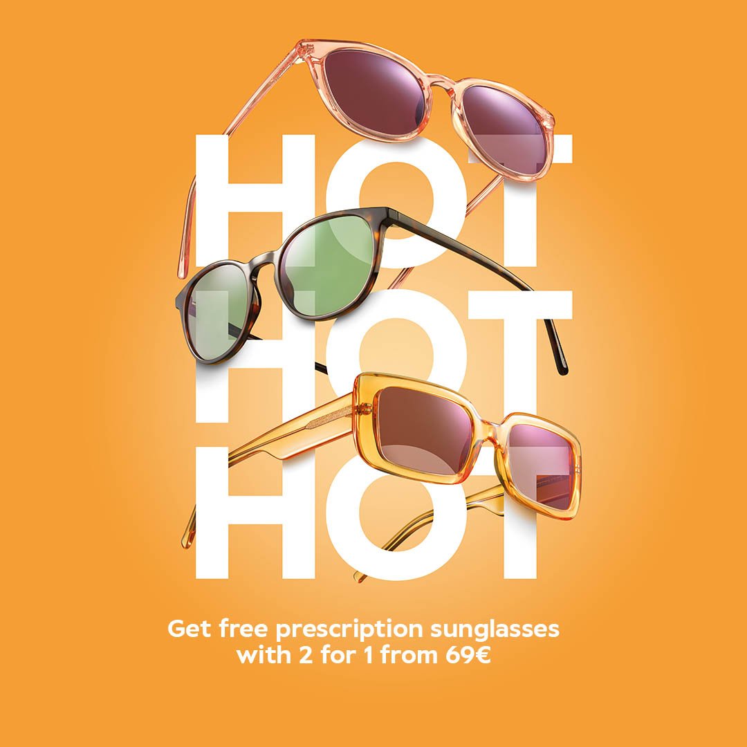 ☀️ Get free prescription sunglasses with 2 for 1 from 69€. Browse online or buy in-store 🔗 fal.cn/3yYPI 🔆