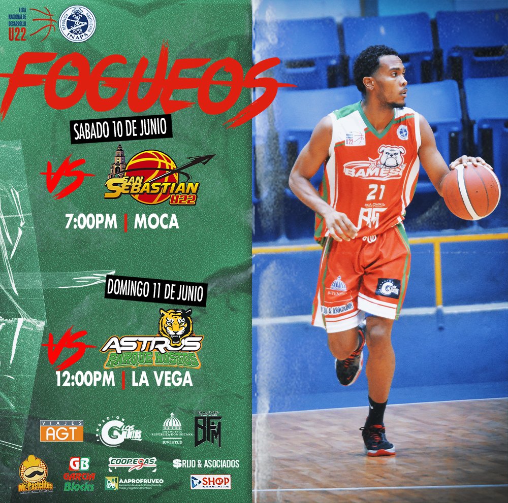 ¡Este fin de semana, nuestros Bulldogs de Bameso 🐶🟢🔴 se enfrentarán a San Sebastián de Moca y Astros de La Vega en emocionantes partidos de preparación! ¡No te lo pierdas! #BamesoBulldogs #Preparación #Baloncesto 🏀🔥