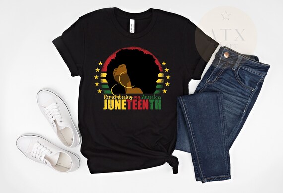 atxcrafter's tweet photo. Juneteenth Women's Tee, Remembering My Ancestors https://t.co/SOSvnJnspU #juneteenthshirt #freeishsince1865 #juneteenthtshirt @etsymktgtool https://t.co/SEX0DBhNgi