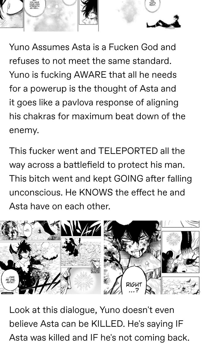 4Mitana5's tweet photo. This is one of the best description of Asta and Yuno relationship and Thoughts on eachothers that I have ever seen. Truly poetic 😭 https://t.co/VjBgqHcth9