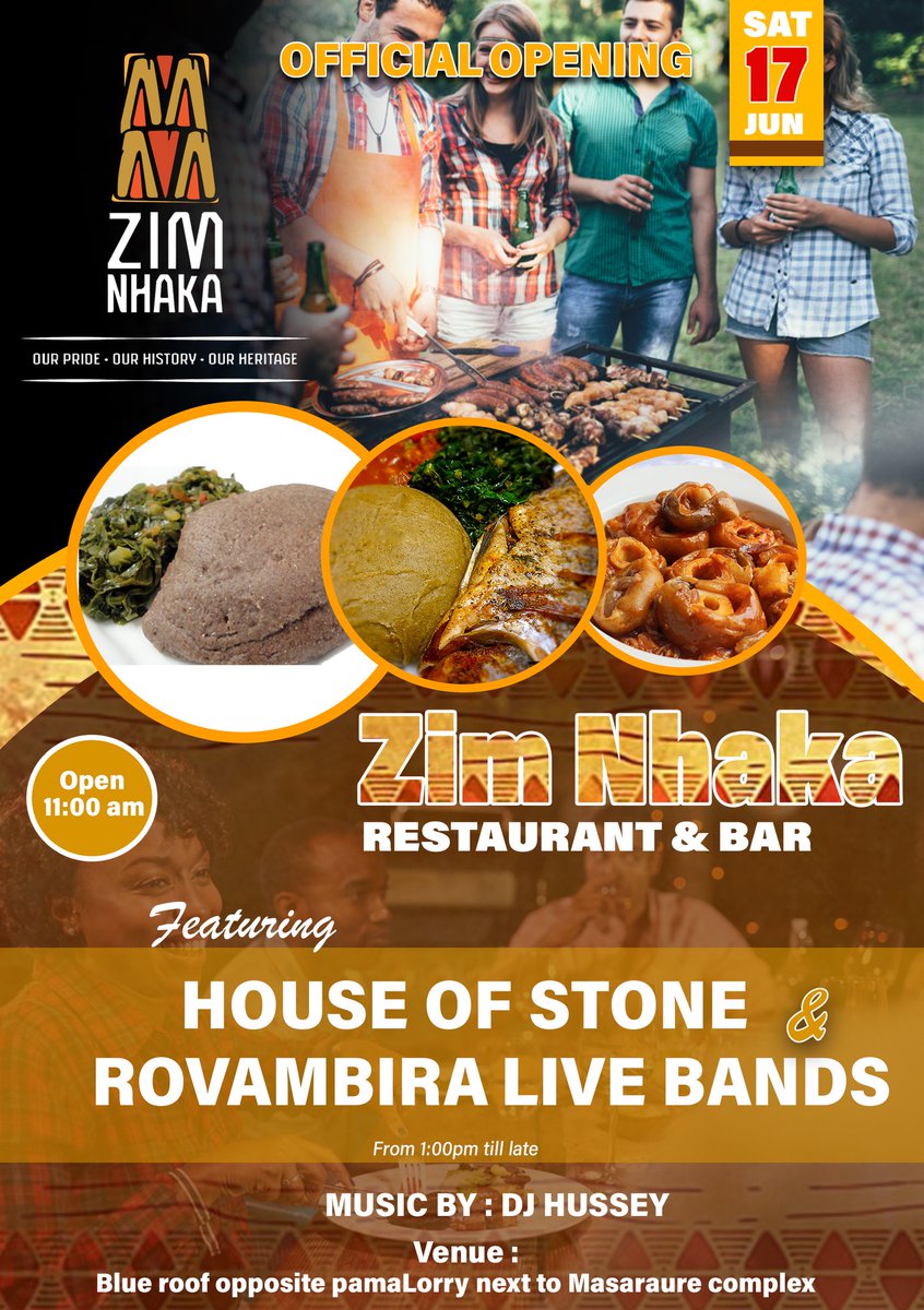 The first 10 people to retweet are getting free meals on this day. Come through to Marondera.cheers